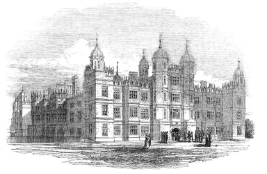 Burghley House - frente norte, 1844.