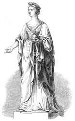 Estátua em mármore de Sua Majestade, na Royal Exchange, 1845.