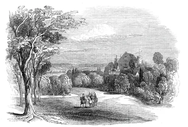 Schloss Rosenau, perto de Coburg - do desenho de Sua Alteza Real o Príncipe Alberto, 1845.