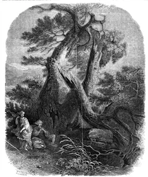 Espécime de gravura em madeira, A Morte dos Filhos de Niobe, ...1844.