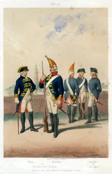 Uniformes militares alemães, 1740-1786 século XIX.