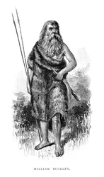 William Buckley, condenado em fuga na Austrália, em 1886.