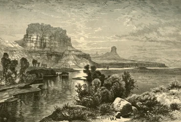 "Cliffs of Green River", 1874.  