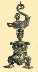 Lâmpada em forma de Esfinge Sea Creature, c1510-1530, 1881.