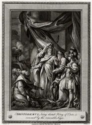 Aristodemo, sendo eleito rei de Creta, é coroado pelos veneráveis sábios, 1777