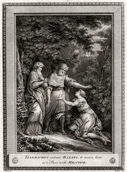 Telêmaco pede a Hazael que o receba como escravo com Mentor, 1775