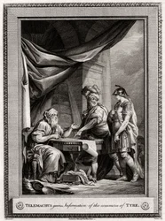 Telêmaco ganha Informação do comércio de Tiro, 1775