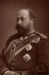 "Eduardo VII (1841-1910), rei do Reino Unido a partir de 1901, quando ainda era Príncipe de Gales. (woodburytype)