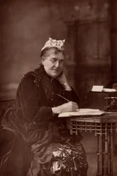 "Elizabeth Lynn Linton (1822-1898) romancista, escritora, jornalista inglesa e defensora dos direitos das mulheres. (woodburytype)