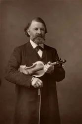 "Joseph Joachim (1831-1907) Violinista húngaro, compositor e diretor do Conservatório de Berlim (woodburytype)