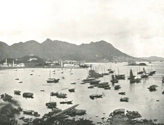 East Point mostrando Victoria Hills, Hong Kong, 1895.