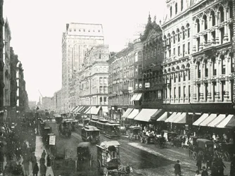 State Street, Chicago, EUA, 1895.