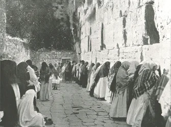 O Muro das Lamentações, Jerusalém, Palestina, 1895.