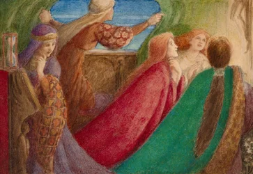 Uma vigília (lápis e aguarela)