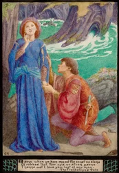 Aurélio e Dorigen (lápis e aguarela)