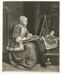 Mulher a desenhar