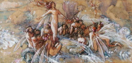 A Festival (lápis, aguarela e guache sobre papel)