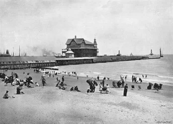 O cais, Lowestoft, c1896