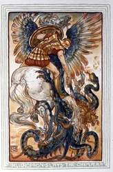 Bellerophon está a matar a Quimera, c. 1900 (ilustração)
