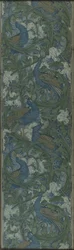 Painel recortado de papel de parede com figos e pavões, c. 1895
