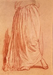 Estudos de figuras (3 desenhos) (giz sobre papel)