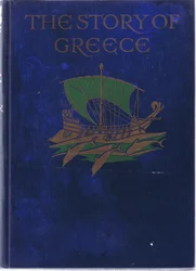 Design de placa frontal, ilustração da história da Grécia, de 1930