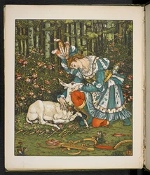 Ilustração para a história, o Traseiro na madeira.