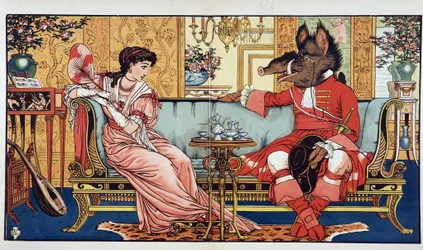 A Beleza e a Beterraba - doente. por Walter Crane