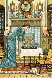 My Lady&39;s Chamber, frontispício de &39;The House Beautiful&39;, de Clarence Cook, publicado em Nova York, 1881