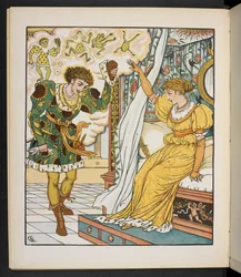 “A Filha do Rei e o Sapo” de Jakob e Wilhelm Grimm (litografia)