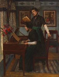 A lição de música, c. 1890.