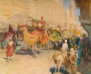 Uma procissão de casamento árabe, c1905, 1912