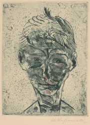 Busto de um Jovem, Cabeça de Auto-retrato do Rapaz, Auto-retrato, 19221923.