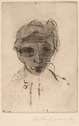 Rosto sombrio, Auto-retrato Rosto escuro, Auto-retrato, 1922.