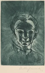 Cabeça sorridente, Auto-retrato, 1923.