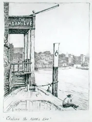 Chelsea, o Adão e Eva (tinta sobre papel)