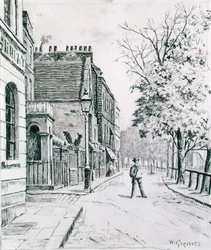 Oito Bells e Cheyne Walk, Chelsea (tinta sobre papel)