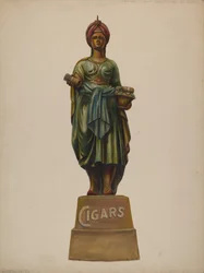 Cigar Store Figure, c. 1937.