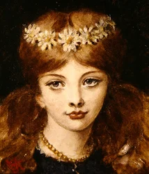 Retrato de Alice Knewstub, a filha da artista (aguarela sobre papel)