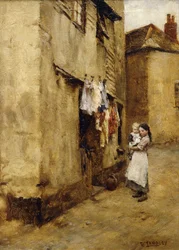 Uma rua em Newlyn,