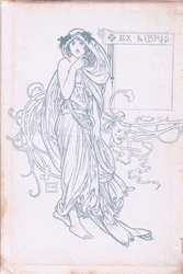 Design da capa interna (verde e branco), de 1900