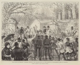 O Estado da Irlanda, Agricultores parando a Caça Relomar no Marquis do Portão de Drogheda, em Kildare