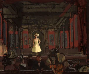 Hungerford Palace of Varieties de Gatti. Segunda volta de Katie Lawrence c.1888