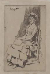 Retrato de Agnes Oldfield, c.1887 (gravura)
