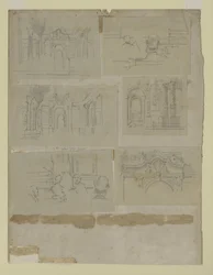 Vários Estudos (lápis sobre papel)