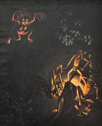 Calonarang, c.1930 (óleo sobre tela)