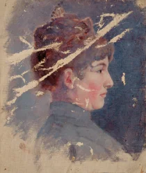 Retrato de uma mulher no perfil