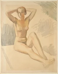 Mulher sentada nua