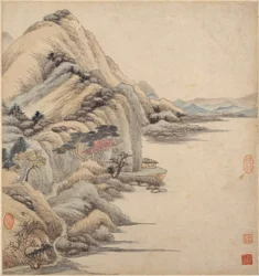 Paisagens nos estilos de mestres antigos, do século XVII.