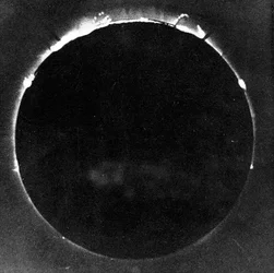 Fotografia de Warren de la Rue do eclipse solar total em Rivabellosa, Espanha, 18 de Julho de 1860